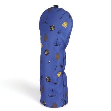 Blue Fabric Man Driver Head Cover